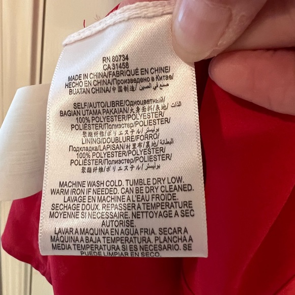 NWT size small BCBG lipstick red top with gold halter - Picture 3 of 7